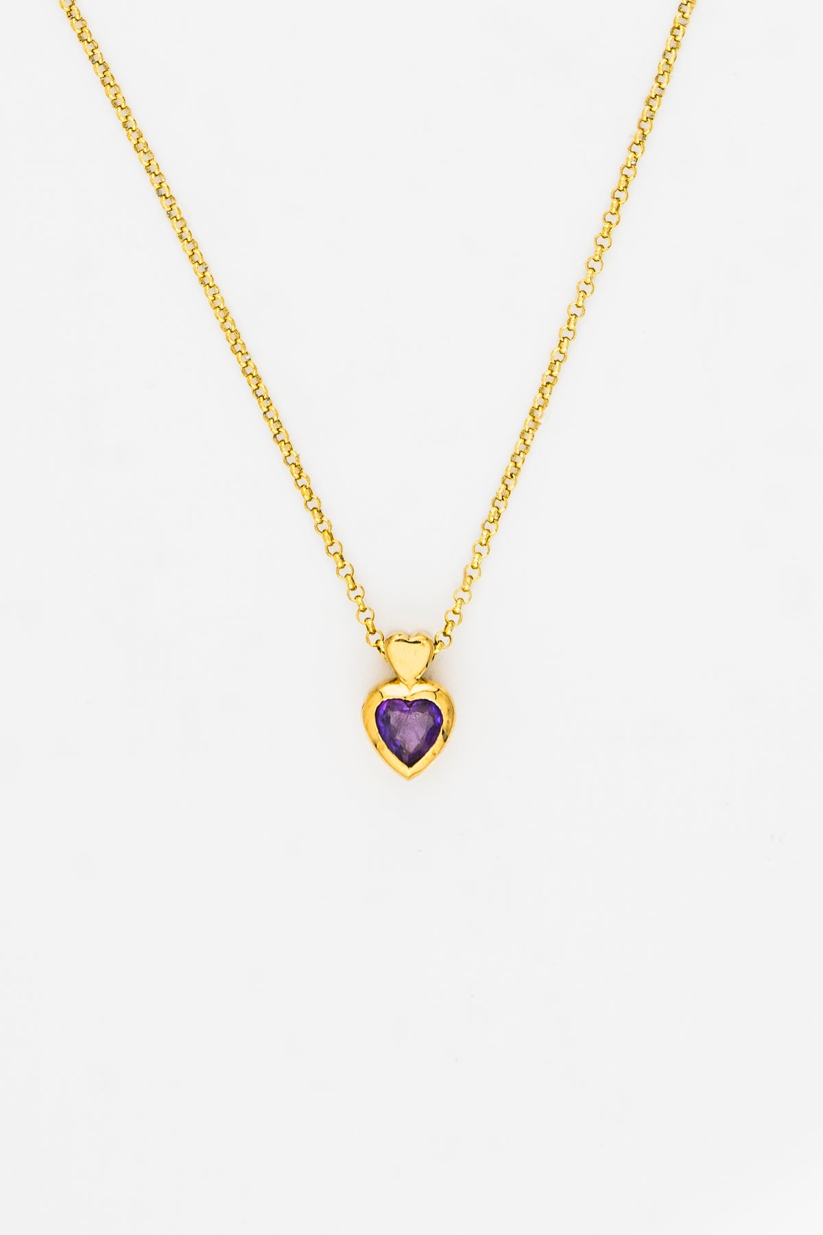 Amethyst-Herz-Halskette