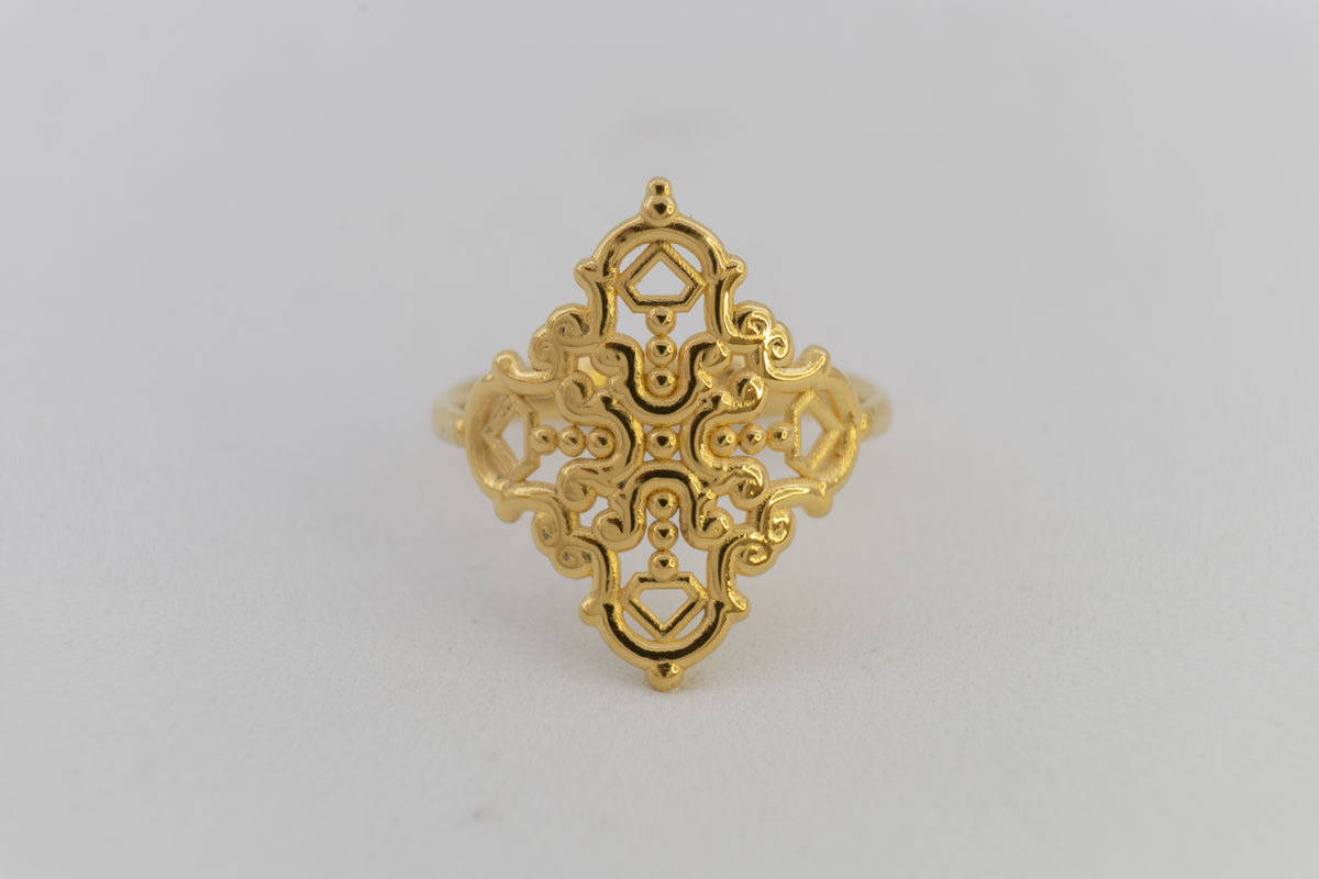Anillo Creu Mallorquina JVP Barroco V1
