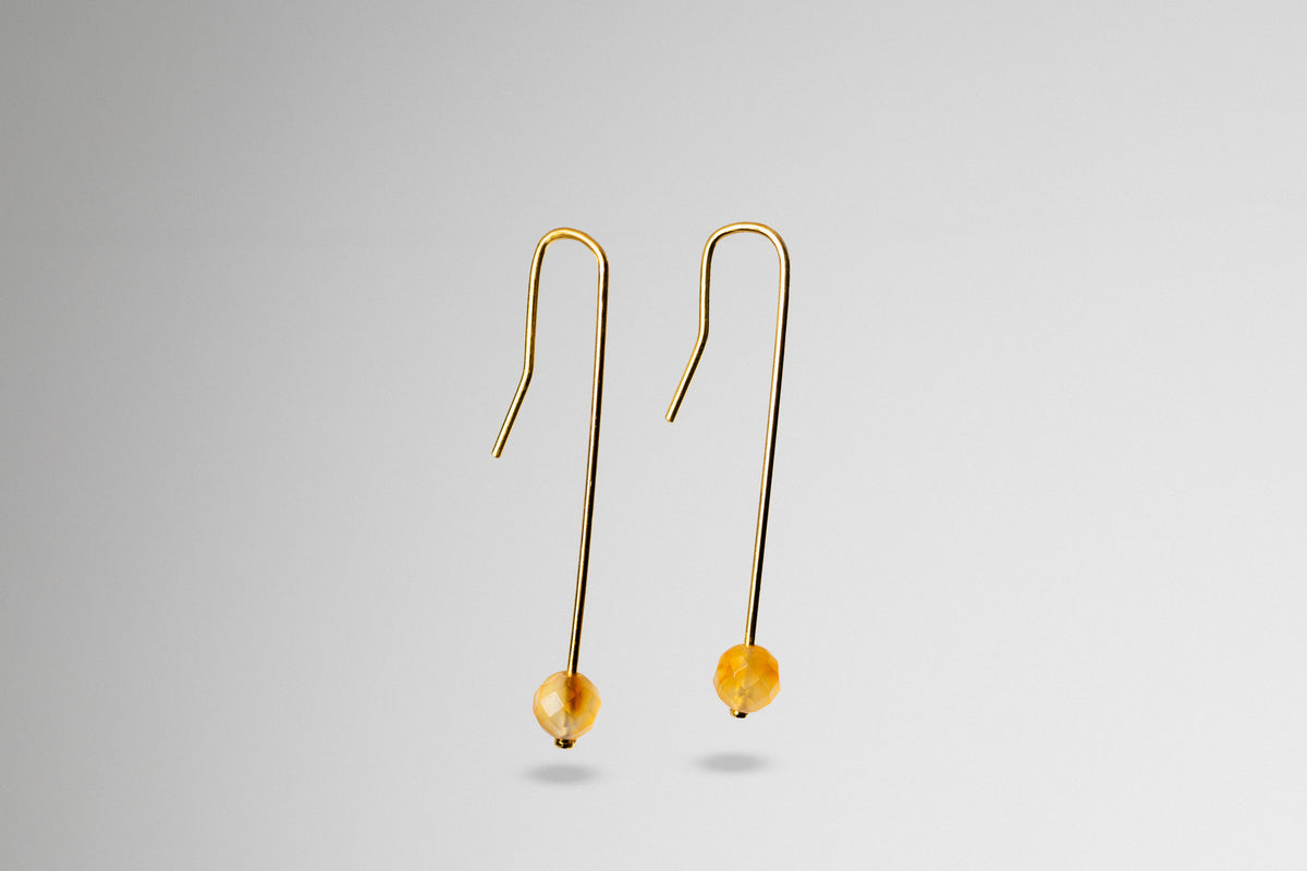 Orange Dorado Agate Earrings