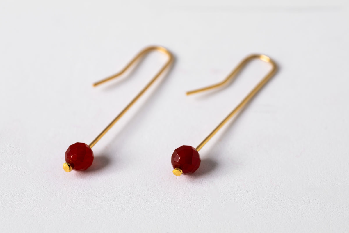 Red Dorado Agate Earrings