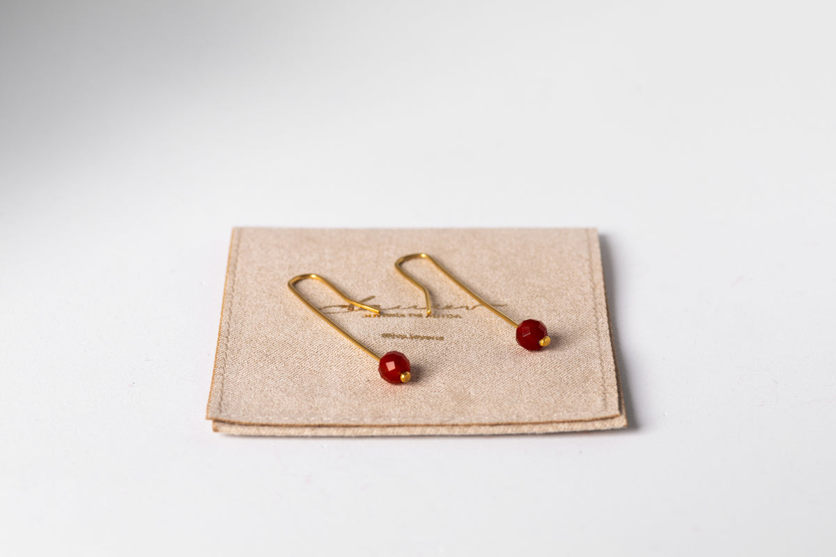 Red Dorado Agate Earrings
