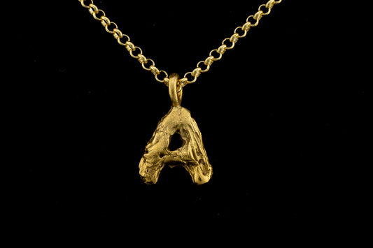 Colgante A bañado en oro