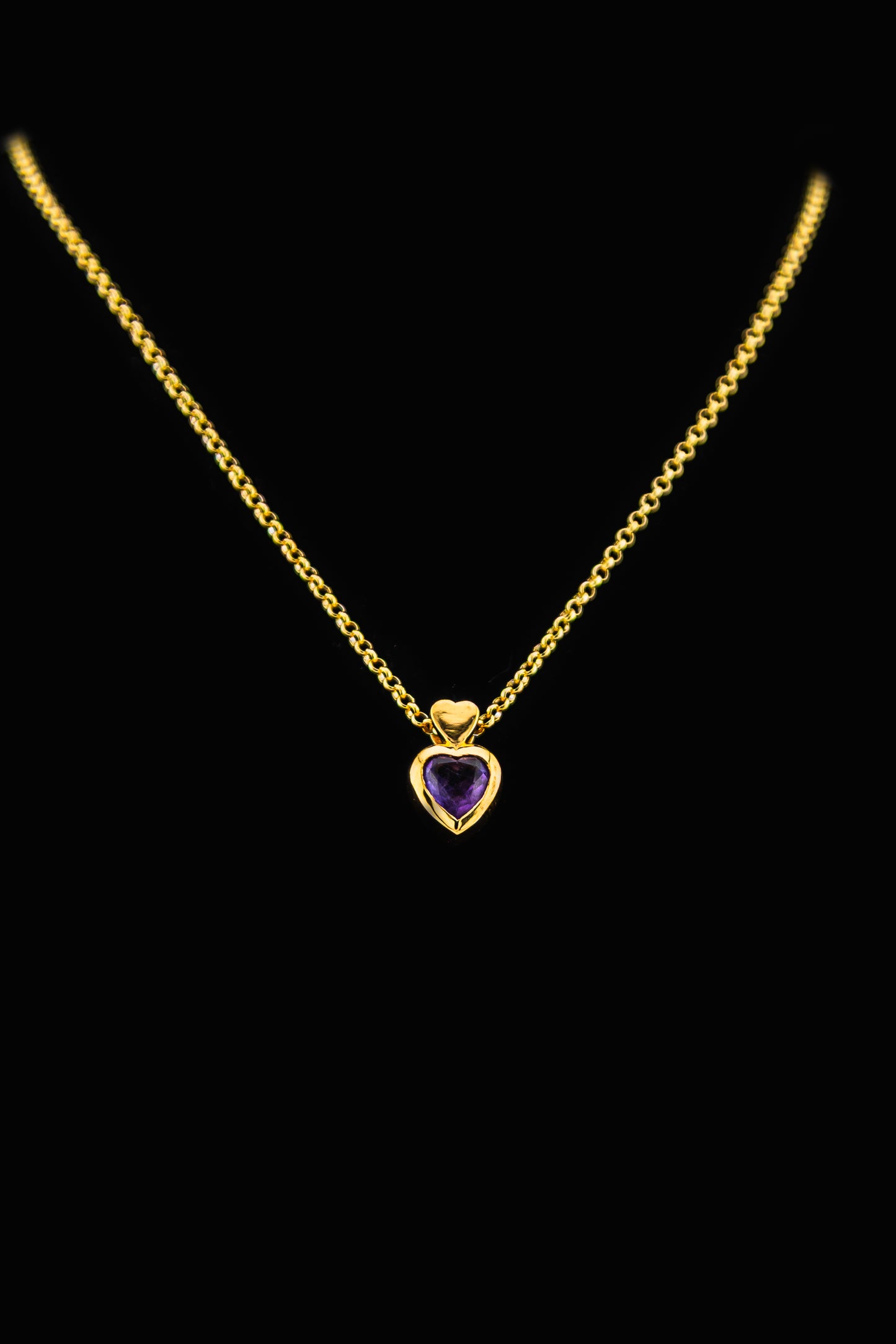 Collar Amatista Corazón