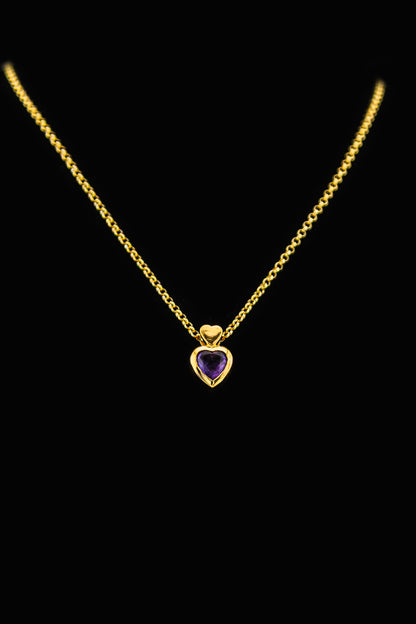 Collar Amatista Corazón