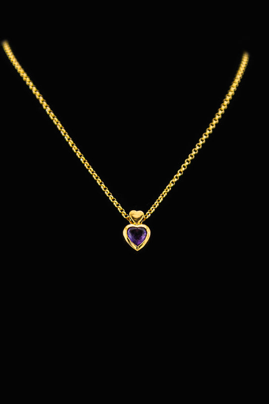 Collar Amatista Corazón