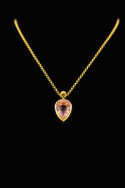 Collar Cuarzo Rosa Pera
