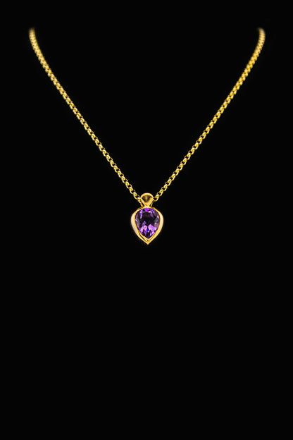 Collar Amatista Pera