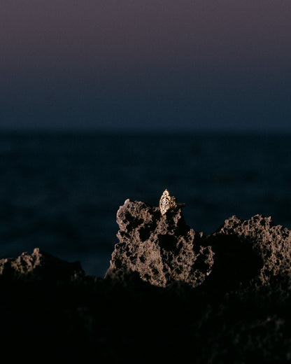 Anillo Creu Mallorquina JVP Rococó V1 Circonitas Negras