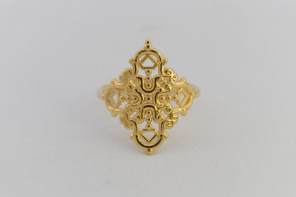 Anillo Creu Mallorquina JVP Barroco V1