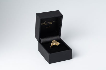 Anillo Creu Mallorquina JVP Rococó V2 Tanzanitas